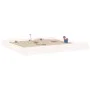 Sandbox with square seats in solid white pine wood by , sandboxes - Ref: Foro24-825045, Price: 138,32 €, Discount: %