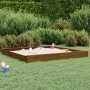 Sandkasten mit quadratischen Sitzen aus massivem honigbraunem Kiefernholz von , Sandkästen - Ref: Foro24-825047, Preis: 148,1...