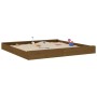 Sandkasten mit quadratischen Sitzen aus massivem honigbraunem Kiefernholz von , Sandkästen - Ref: Foro24-825047, Preis: 148,1...