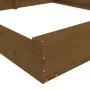 Sandbox with square seats solid honey brown pine wood by , sandboxes - Ref: Foro24-825047, Price: 145,76 €, Discount: %