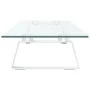 Monitorhalterung aus gehärtetem Glas und weißem Metall, 100 x 20 x 8 cm von , Computersockel und -erhöhungen - Ref: Foro24-37...