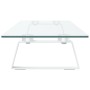 Tempered glass and white metal monitor support 100x20x8 cm by , Computer bases and risers - Ref: Foro24-374218, Price: 50,18 ...