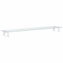 Tempered glass and white metal monitor support 100x20x8 cm by , Computer bases and risers - Ref: Foro24-374218, Price: 50,18 ...