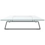 Tempered glass and black metal monitor support 100x35x8 cm by , Computer bases and risers - Ref: Foro24-374230, Price: 49,45 ...