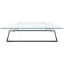 Tempered glass and black metal monitor support 100x35x8 cm by , Computer bases and risers - Ref: Foro24-374230, Price: 48,34 ...