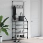 Sonoma gray coat rack with shoe rack 70x34x184 cm by , Dresser Organizers and Bar Hangers - Ref: Foro24-837875, Price: 81,61 ...