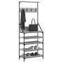 Sonoma gray coat rack with shoe rack 70x34x184 cm by , Dresser Organizers and Bar Hangers - Ref: Foro24-837875, Price: 80,59 ...