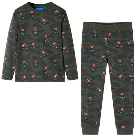 Pijama infantil de manga larga caqui 140 de , Pijamas de niños - Ref: Foro24-12688, Precio: 12,62 €, Descuento: %
