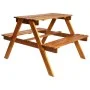 Children's picnic table and solid acacia umbrella 79x90x60 cm by vidaXL, Garden tables - Ref: Foro24-43990, Price: 134,84 €, ...