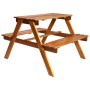 Kinderpicknicktisch und Sonnenschirm aus massiver Akazie 79x90x60 cm von vidaXL, Gartentische - Ref: Foro24-43990, Preis: 137...