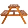 Children's picnic table and solid acacia umbrella 79x90x60 cm by vidaXL, Garden tables - Ref: Foro24-43990, Price: 134,84 €, ...