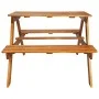 Children's picnic table and solid acacia umbrella 79x90x60 cm by vidaXL, Garden tables - Ref: Foro24-43990, Price: 134,84 €, ...