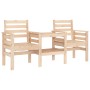 Gartenbank mit 2-Sitzer-Tisch aus massivem Kiefernholz von , Gartenbänke - Ref: Foro24-825156, Preis: 129,58 €, Rabatt: %