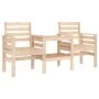 Gartenbank mit 2-Sitzer-Tisch aus massivem Kiefernholz von , Gartenbänke - Ref: Foro24-825156, Preis: 127,91 €, Rabatt: %