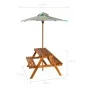 Children's picnic table and solid acacia umbrella 79x90x60 cm by vidaXL, Garden tables - Ref: Foro24-43990, Price: 134,84 €, ...