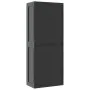 Black PP outdoor storage cabinet 65x37x165 cm by , Lockers and storage cabinets - Ref: Foro24-364205, Price: 175,93 €, Discou...