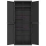 Black PP outdoor storage cabinet 65x37x165 cm by , Lockers and storage cabinets - Ref: Foro24-364205, Price: 175,93 €, Discou...