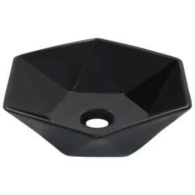 Lavabo 41x36,5x12 cm cerámica negro de vidaXL, Lavabos - Ref: Foro24-143914, Precio: 62,75 €, Descuento: %