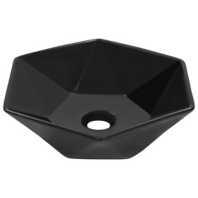 Washbasin 41x36.5x12 cm black ceramic by vidaXL, Sinks - Ref: Foro24-143914, Price: 63,71 €, Discount: %