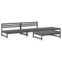 Garden furniture set 4 pieces solid gray pine wood by , Garden sets - Ref: Foro24-3186594, Price: 384,32 €, Discount: %