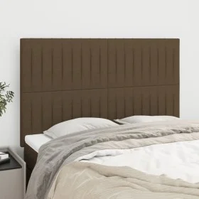 Cabeceros 4 unidades tela marrón oscuro 72x5x78/88 cm de , Cabeceros y pies de cama - Ref: Foro24-3116571, Precio: 97,49 €, D...