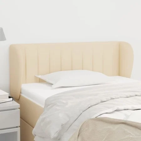 Cream fabric headboard 93x23x78/88 cm by , Headboards and footboards - Ref: Foro24-3117369, Price: 54,89 €, Discount: %