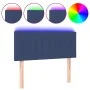 Blue fabric headboard with LED 80x5x78/88 cm by , Headboards and footboards - Ref: Foro24-3121830, Price: 44,72 €, Discount: %