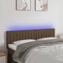 Kopfteil mit LED aus dunkelbraunem Stoff 144x5x78/88 cm von , Kopf- und Fußteile - Ref: Foro24-3121851, Preis: 58,09 €, Rabat...