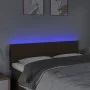 Headboard with LED in dark brown fabric 144x5x78/88 cm by , Headboards and footboards - Ref: Foro24-3121851, Price: 56,63 €, ...