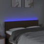 Kopfteil mit LED aus dunkelbraunem Stoff 144x5x78/88 cm von , Kopf- und Fußteile - Ref: Foro24-3121851, Preis: 58,09 €, Rabat...