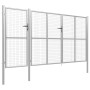 Silbernes Gartentor aus Stahl, 400 x 150 cm von vidaXL, Gartentore - Ref: Foro24-144349, Preis: 608,11 €, Rabatt: %