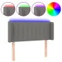 Dark gray fabric headboard with LED 83x16x78/88 cm by , Headboards and footboards - Ref: Foro24-3123449, Price: 50,74 €, Disc...