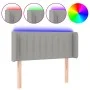 Light gray fabric headboard with LED 93x16x78/88 cm by , Headboards and footboards - Ref: Foro24-3123456, Price: 63,42 €, Dis...