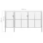 Silbernes Gartentor aus Stahl, 400 x 150 cm von vidaXL, Gartentore - Ref: Foro24-144349, Preis: 596,87 €, Rabatt: %