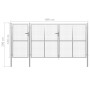Silver steel garden gate 400x150 cm by vidaXL, garden gates - Ref: Foro24-144349, Price: 608,11 €, Discount: %
