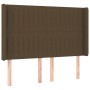 Headboard with LED in dark brown fabric 147x16x118/128 cm by , Headboards and footboards - Ref: Foro24-3124287, Price: 119,52...