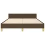 Bed frame with headboard in brown fabric 140x200 cm by , Beds and slatted bases - Ref: Foro24-3125222, Price: 209,51 €, Disco...
