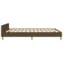 Bed frame with headboard in brown fabric 140x200 cm by , Beds and slatted bases - Ref: Foro24-3125222, Price: 209,51 €, Disco...