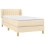 Box spring bed with cream fabric mattress 90x200 cm by , Beds and slatted bases - Ref: Foro24-3126938, Price: 282,28 €, Disco...