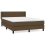 Box spring bed with dark brown fabric mattress 140x190 cm by , Beds and slatted bases - Ref: Foro24-3129868, Price: 440,34 €,...