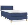 Box spring bed with blue fabric mattress 100x200 cm by , Beds and slatted bases - Ref: Foro24-3130415, Price: 329,12 €, Disco...