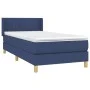 Box spring bed with blue fabric mattress 100x200 cm by , Beds and slatted bases - Ref: Foro24-3130415, Price: 329,12 €, Disco...