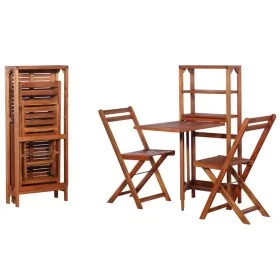 3-teiliges klappbares Bistro-Set massives Akazienholz von vidaXL, Gartensets - Ref: Foro24-44013, Preis: 168,50 €, Rabatt: %