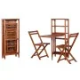 3-teiliges klappbares Bistro-Set massives Akazienholz von vidaXL, Gartensets - Ref: Foro24-44013, Preis: 174,08 €, Rabatt: %