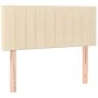 Box spring bed with cream fabric mattress 90x200 cm by , Beds and slatted bases - Ref: Foro24-3140190, Price: 272,69 €, Disco...