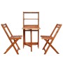 3-teiliges klappbares Bistro-Set massives Akazienholz von vidaXL, Gartensets - Ref: Foro24-44013, Preis: 171,42 €, Rabatt: %