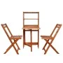 3-teiliges klappbares Bistro-Set massives Akazienholz von vidaXL, Gartensets - Ref: Foro24-44013, Preis: 174,08 €, Rabatt: %