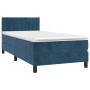 Box spring bed with dark blue velvet mattress 90x200 cm by , Beds and slatted bases - Ref: Foro24-3141405, Price: 310,46 €, D...