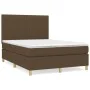 Box spring bed with dark brown fabric mattress 140x190 cm by , Beds and slatted bases - Ref: Foro24-3142492, Price: 485,52 €,...