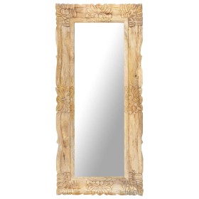 Espejo de madera maciza de mango 110x50 cm